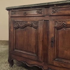 18th Century County French Walnut Buffet with Black Marble Top