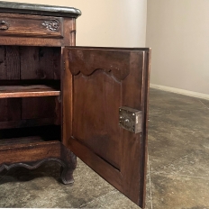 18th Century County French Walnut Buffet with Black Marble Top