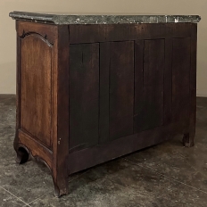 18th Century County French Walnut Buffet with Black Marble Top