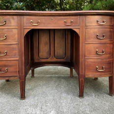 Antique English Kidney Shaped Mahogany Desk