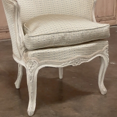 Pair Antique French Painted Louis XV Style Petite Boudoir Chairs