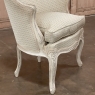 Pair Antique French Painted Louis XV Style Petite Boudoir Chairs