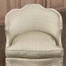 Pair Antique French Painted Louis XV Style Petite Boudoir Chairs