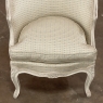 Pair Antique French Painted Louis XV Style Petite Boudoir Chairs