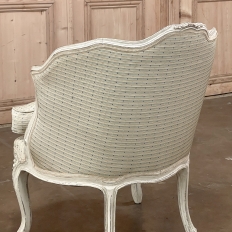 Pair Antique French Painted Louis XV Style Petite Boudoir Chairs