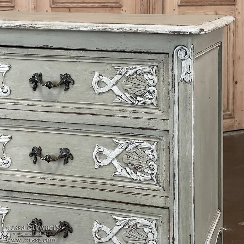 View of Antique Country French Painted Commode