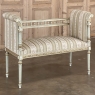 19th Century French Louis XVI Neoclassical Armbench ~ Vanity Bench