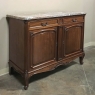 Antique French Louis XV Mahogany Marble Top Buffet 