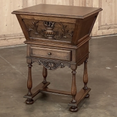 19th Century Country French Mini-Petrin Sewing Cabinet ~ End Table