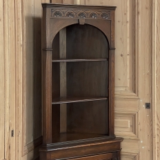 Antique Rustic English Colonial Corner Cabinet