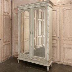 19th Century French Louis XVI Neoclassical Painted Armoire ~ Wardrobe