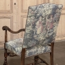 Pair Antique French Louis XIII Armchairs with Tapestry Upholstery