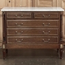 Antique French Neoclassical Directoire Commode with Carrara Marble Top