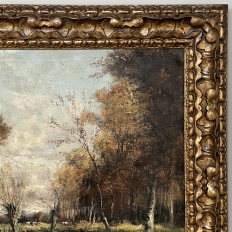 Antique Framed Oil Painting by Francois de Lalande