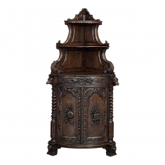 19th Century French Renaissance Revival Corner Cabinet