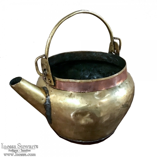19th Century French Brass & Copper Water Pot