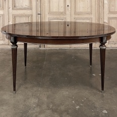 Antique French Louis XVI Mahogany Oval Dining Table