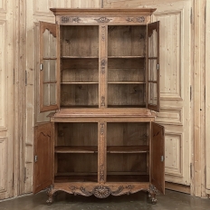 19th Century French Louis XIV Two-Tiered Bookcase ~ China Buffet