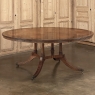 Stunning Antique Directoire Style Mahogany 6' Round Dining Table