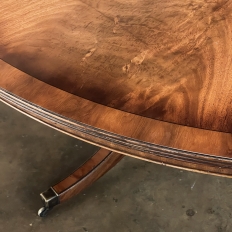 Stunning Antique Directoire Style Mahogany 6' Round Dining Table