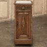 Rustic Antique Neoclassical Marble Top Nightstand ~ Pedestal