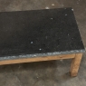Mid-Century Brutalist Black Marble Top Coffee Table