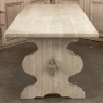 Antique Dutch Trestle Dining Table in Stripped Oak