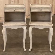 PAIR Antique Country French Stripped Nightstands ~ End Tables