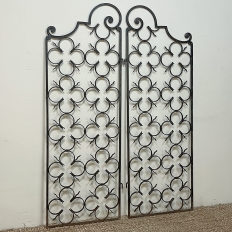 Pair 19th Century Wrought Iron Garden Gates
