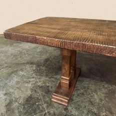 Antique Rustic Country French Farm Table in Solid Oak