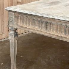 19th Century French Louis XVI Double-Sided Whitewashed Desk