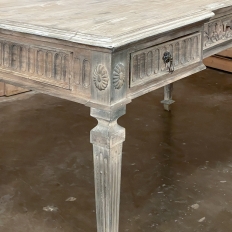19th Century French Louis XVI Double-Sided Whitewashed Desk