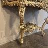 19th Century French Louis XIV Giltwood Console with Carrara Marble Top