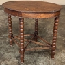 Antique Oval Center Table with Spooled Legs