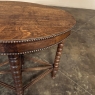 Antique Oval Center Table with Spooled Legs
