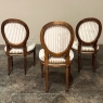 Set of 6 Antique French Louis XVI Upholstered Dining Chairs
