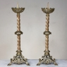 Pair 19th Century Renaissance Revival Bronze Candlesticks