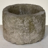 19th Century Hand-Carved Round Stone Mortar ~ Jardiniere ~ Planter