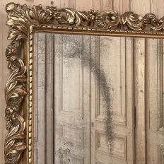 19th Century Italian Hand-Carved Giltwood Mantel Mirror