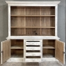 Grand 19th Century French Rustic Neoclassical Bookcase in Whitewashed Pine