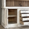 Grand 19th Century French Rustic Neoclassical Bookcase in Whitewashed Pine