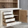 Grand 19th Century French Rustic Neoclassical Bookcase in Whitewashed Pine