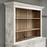 Grand 19th Century French Rustic Neoclassical Bookcase in Whitewashed Pine