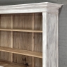 Grand 19th Century French Rustic Neoclassical Bookcase in Whitewashed Pine