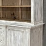 Grand 19th Century French Rustic Neoclassical Bookcase in Whitewashed Pine