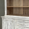 Grand 19th Century French Rustic Neoclassical Bookcase in Whitewashed Pine