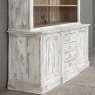 Grand 19th Century French Rustic Neoclassical Bookcase in Whitewashed Pine