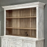 Grand 19th Century French Rustic Neoclassical Bookcase in Whitewashed Pine