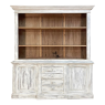 19th Century Grand French Neoclassical Bookcase in Whitewashed Pine