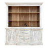 Grand 19th Century French Rustic Neoclassical Bookcase in Whitewashed Pine